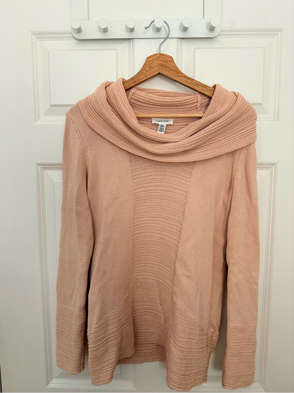 Calvin Klein Blush Pink Cowl Neck Sweater